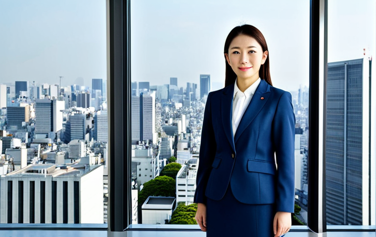 Business Professional**

A confident businesswoman in a stylish, modest business suit standing in a modern Tokyo office building, fully clothed, appropriate attire, safe for work, perfect anatomy, natural proportions, professional photography, high quality. The background shows the Tokyo skyline. Professional, modest, family-friendly.

**