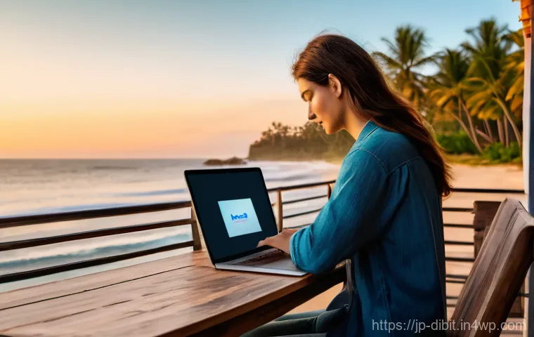 디지털 노마드를 위한 필수 소프트웨어 리스트 - **Prompt:** A young, vibrant digital nomad, gender-neutral, wearing casual yet stylish clothes suita...
