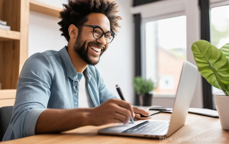 디지털 노마드를 위한 필수 소프트웨어 리스트 - **Prompt:** A focused and professional digital nomad, mid-20s to 30s, gender-neutral, is comfortably...